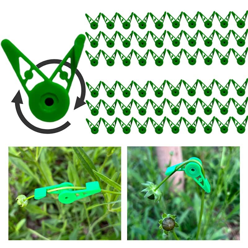 60 Pcs 360 Degree Adjustable Plant Stem Training Clips Plant Branches Bender Clips Plant Low Stress Training Control Green