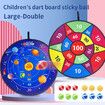 29" Large Fabric Dart Board for Kids with Sticky Ball Double-sided Pattern Design Indoor/Sport Outdoor Fun Party Play Game Toys for Age 3+