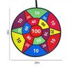 29" Large Fabric Dart Board for Kids with Sticky Ball Double-sided Pattern Design Indoor/Sport Outdoor Fun Party Play Game Toys for Age 3+