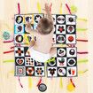 Tummy Time Floor Mirror, Double High Contrast Play and Pat Activity Mat Black and White Baby Crinkle Toys with Teether, Great Gift Pack of 4