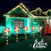 5 PCS Candy Cane Christmas Lights Lollipop Pole 100 LED Rope Bulbs Outdoor Decor Xmas Holiday Garden Pathway Marker 8 Flash Modes