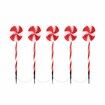 5 PCS Candy Cane Christmas Lights Lollipop Pole 100 LED Rope Bulbs Outdoor Decor Xmas Holiday Garden Pathway Marker 8 Flash Modes