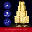 140cm Lighted Gift Box Christmas Tree Decoration 200 LED Lights 3D Xmas Present Indoor Outdoor Home Garden Party Festive Holiday Display