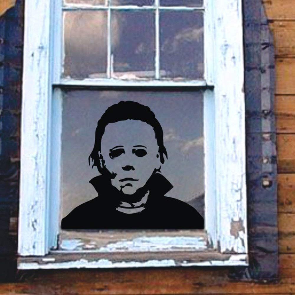 Halloween Holiday Decals Michael Myers Horror Living Room Sticker Funny Door Window Mirror Vinyl Art Decor 46 x42 cm