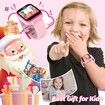 Kids Smart Watch with Puzzle Games HD Touch Screen Camera Video Music Player Pedometer Alarm Clock Flashlight Fashion Kids Smartwatch Gift for Age3+ Year Old Boys Girls Toys (Pink)