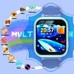 Kids Smart Watch with Puzzle Games HD Touch Screen Camera Video Music Player Pedometer Alarm Clock Flashlight Fashion Kids Smartwatch Gift for Age3+ Year Old Boys Girls Toys (Blue)