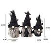 Halloween Gnomes Plush Doll Decor, 3Pcs Handmade Tomte Swedish Gnome Decor Gnomes Ornaments with Black Witch Cloak Hat