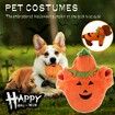 Dog Cat Halloween Pumpkin Costume,Pet Cosplay Costumes,Puppy Warm Outfits Fleece Hoodie Animal Autumn Winter Clothes (L Size)