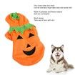 Dog Cat Halloween Pumpkin Costume,Pet Cosplay Costumes,Puppy Warm Outfits Fleece Hoodie Animal Autumn Winter Clothes (S Size)