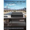 External USB CD Player for Car,Homlab Portable Plugs in CD Player,for Car Without CD Player,Laptop,TV,Mac,Computer,for Android 4.4 and Above Navigation,Black