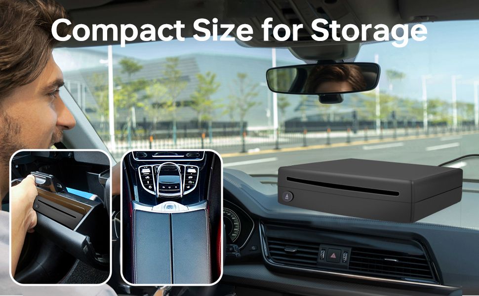 External USB CD Player for Car,Homlab Portable Plugs in CD Player,for