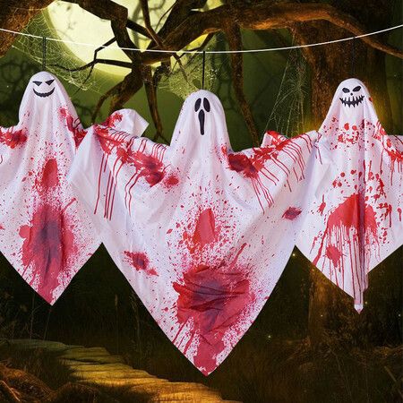 Halloween Horror Glowing Blood Ghost Hanging Ghost Scene Decoration Props Ghost House Secret Room Bar Atmosphere Props