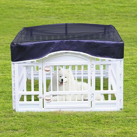 Dog Pen Cover Pet Playpen Cover, Dog Sun Proof Top Cover Fits All Pet Pen 36 Inch 4 Panels (Playpen Not Include)