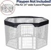 Dog Pen Cover Pet Playpen Cover, Dog Sun Proof Top Cover Pet Pen Mesh Top Cover Fits All Pet Pen 24Inch 8 Panels (Playpen Not Include)