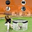 Dog Pen Cover Pet Playpen Cover, Dog Sun Proof Top Cover Pet Pen Mesh Top Cover Fits All Pet Pen 24Inch 8 Panels (Playpen Not Include)