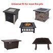 Fire Pit Cover Square 50 x50 Inch, Waterproof Heavy Duty Patio Fire Pit Table Cover, Water Wind and UV Resistant