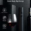 Electric Wine Opener Battery Operated Bottle Openers Reusable Wine Corkscrew for Kitchen Home Bar Restaurant - Black