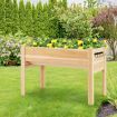 80.5 cm High Elevated Wood Planter Box for Patio, Backyard, Balcony