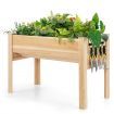 80.5 cm High Elevated Wood Planter Box for Patio, Backyard, Balcony