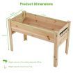 80.5 cm High Elevated Wood Planter Box for Patio, Backyard, Balcony