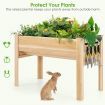 80.5 cm High Elevated Wood Planter Box for Patio, Backyard, Balcony