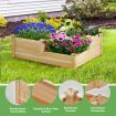 Outdoor Elevated Planter Box with Open-Ended Base for Garden