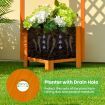 Free-Standing Raised Garden Bed with Trellis for Indoor & Outdoor Planting