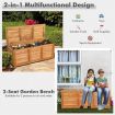 Wood Storage Box with Large Storage Space for Patio & Backyard