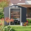 Outdoor Storage Shed with 4 Vents and Double Sliding Door