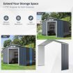 Outdoor Storage Shed with 4 Vents and Double Sliding Door