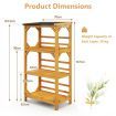 Wooden Storage Rack with Weatherproof Asphalt Roof for Garden