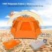 Foldable Portable Instant Pop-up Beach Tent for 3-4 Persons with Carry Bag