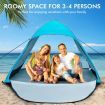 2-4 Persons Automatic Pop-up Tent with Carrying Bag, Stakes, Sandbags for Beach, Picnic