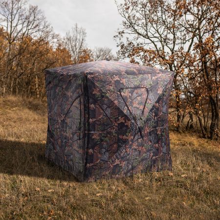 Portable 3-Person Camouflage Hunting Blind with 360 degree Broad Vision