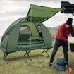 5-In-1 Single Folding Camping Tent Cots  with Comfy Air Mattress and Pillow for Hiking & Picnic