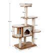 Multi-Level Cat Activity Tree with Sisal-Covered Scratching Posts for Cats