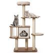 Multi-Level Cat Activity Tree with Sisal-Covered Scratching Posts for Cats