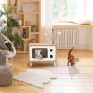 Cat House TV-Shaped Bed with Scratching Pad for Living Room