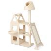 Multi-Layer Wooden Cat Tree with Plush Perch for Kitten