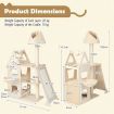 Multi-Layer Wooden Cat Tree with Plush Perch for Kitten