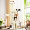 197cm Multi-level Cat Tree Cat Tower with Wooden Condo