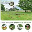 Extra Large Metal Chicken Coop with Waterproof & Sun-proof Cover