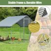 Large Metal Chicken Coop with Waterproof & Sun-proof Cover