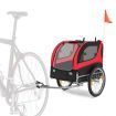 Folding Pet Bike Trailer with 3 Zippered Doors and 8 Reflectors