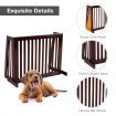 3 Panel Folding Wood Pet Slide Gate with Adjustable Length for Dogs