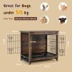 Dual Use Wooden Dog Crate with Double Doors & Removable Tray