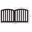 61cm 2 Panel Folding Wooden Dog Gate Extension