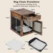 Furniture Style Dog Crate with Wired & Wireless Charging