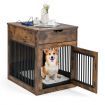 Furniture Style Dog Crate with Wired & Wireless Charging