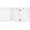 Wooden Freestanding Pet Gate with 360 degree Flexible Hinges for Stairs & Doorway